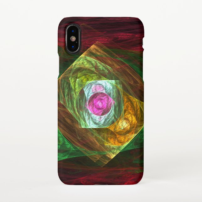 Dynamic Connections Abstract Art Matte iPhone Case (Back)