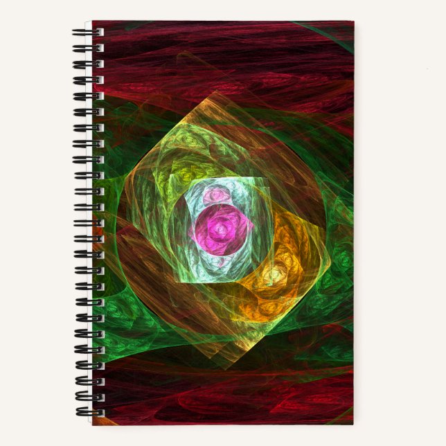 Dynamic Connections Abstract Art Notebook (Front)