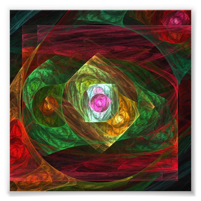 Dynamic Connections Abstract Art Photo Print (Front)