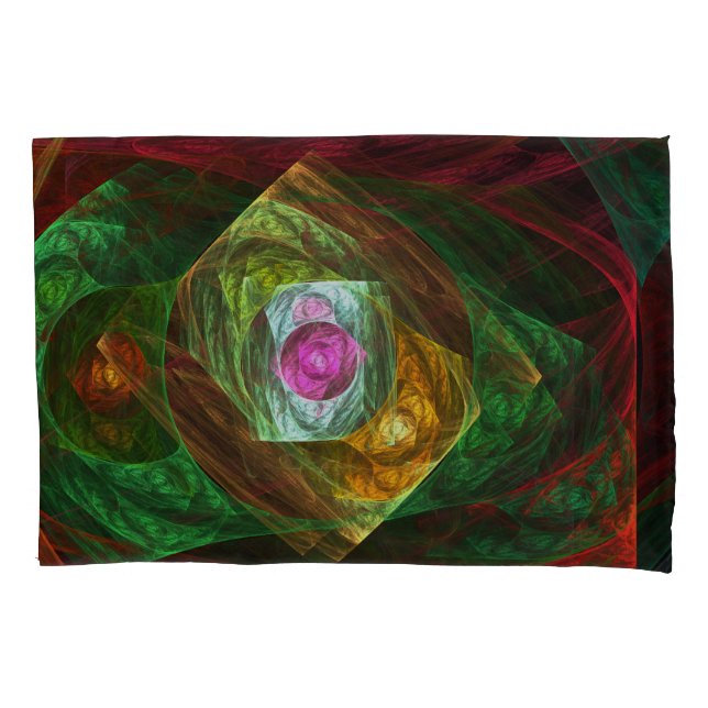 Dynamic Connections Abstract Art Pillowcase (Front)