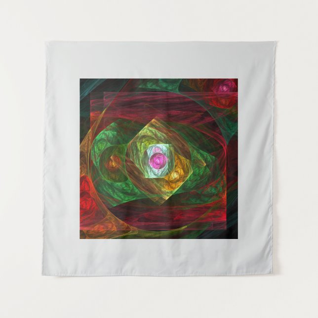 Dynamic Connections Abstract Art Tapestry (Front)