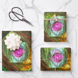 Dynamic Connections Abstract Art Wrapping Paper Sheet