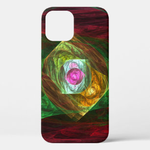 Dynamic Connections Luminous Abstract Fractal Art iPhone 12 Case