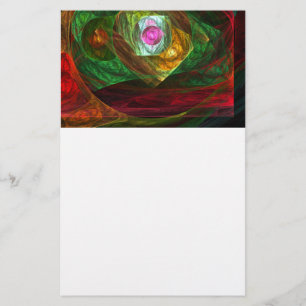 Dynamic Connections Luminous Abstract Fractal Art Stationery