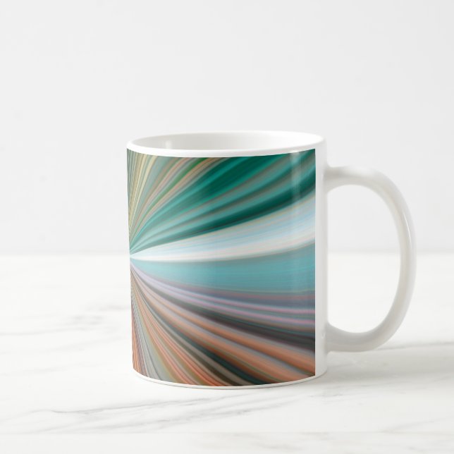 Dynamic converging lines pattern coffee mug (Right)