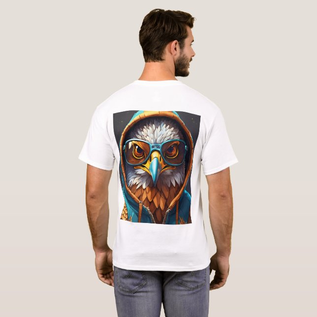dynamic crystal eagle emblem on a t-shirt. T-Shirt (Back Full)