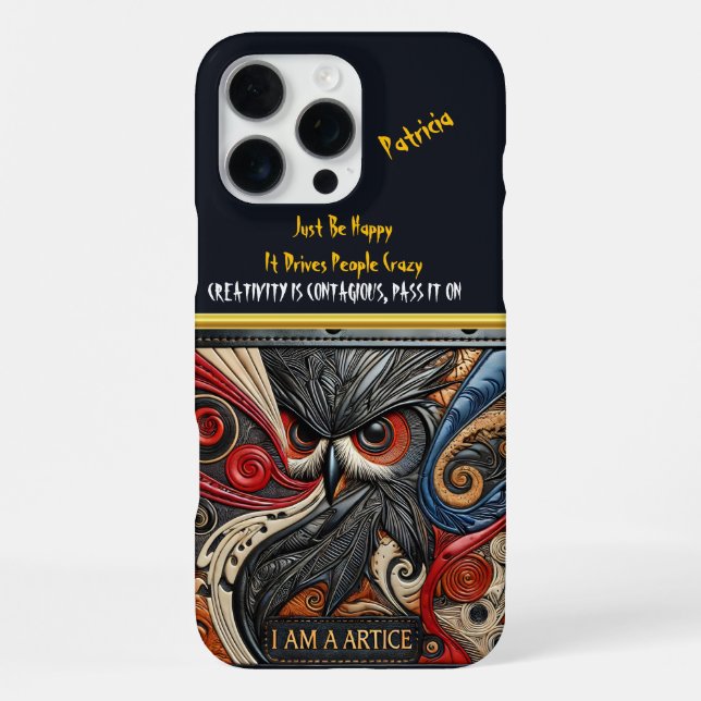 Dynamic Design Featuring Bold Owl Eyes  iPhone Case (Back)
