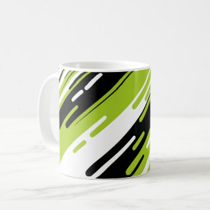 Dynamic Diagonal Striped Abstract Design Coffee Mug