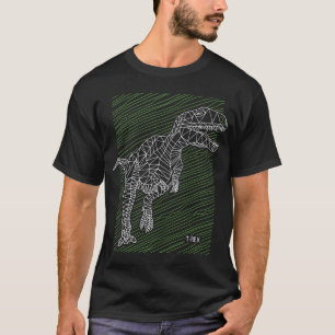 Dynamic Dino: T-Rex Illustration Lines T-Shirt