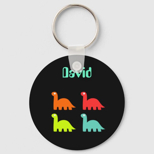 Dynamic Dinos Name Keychain David (Front)