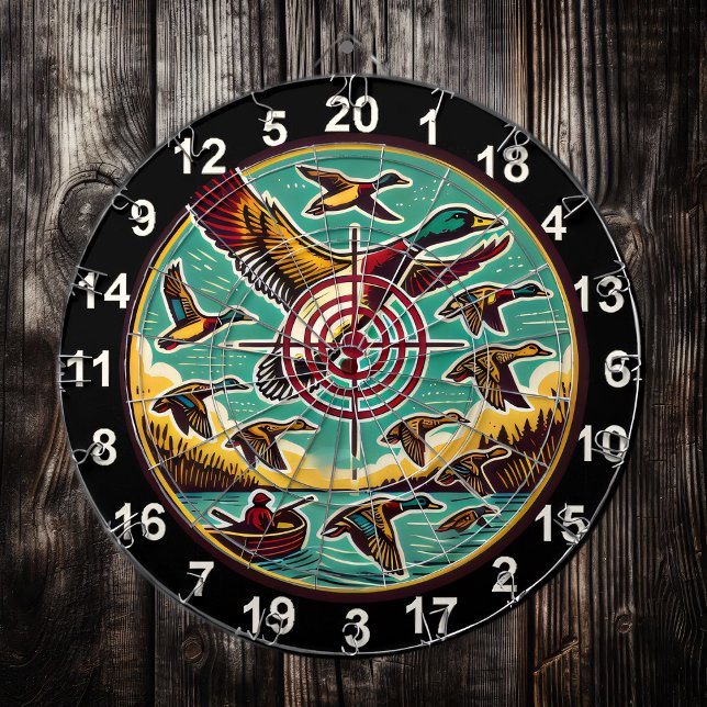 Dynamic Ducks Above Water Design Dartboard (Creator Uploaded)