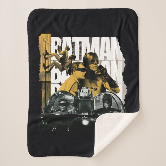 Dynamic Duo Scrapbook Photograph Sherpa Blanket (Front)