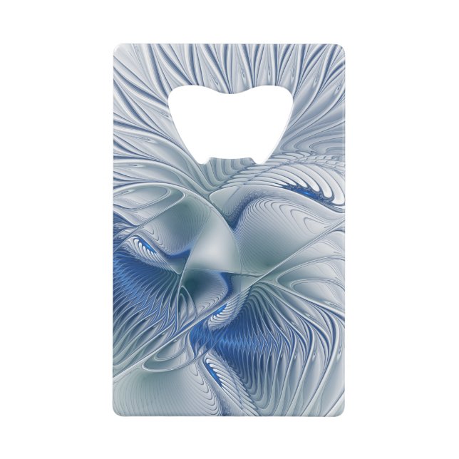 Dynamic Fantasy Abstract Blue Tones Fractal Art (Front)