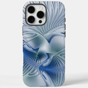 Dynamic Fantasy Abstract Blue Tones Fractal Art iPhone 16 Pro Max Case
