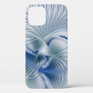 Dynamic Fantasy Abstract Blue Tones Fractal Art iPhone 12 Case