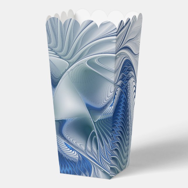 Dynamic Fantasy Abstract Blue Tones Fractal Art Favour Box (Front)