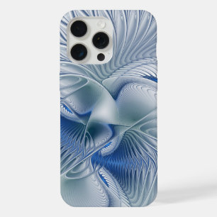 Dynamic Fantasy Abstract Blue Tones Fractal Art iPhone 15 Pro Max Case