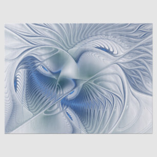 Dynamic Fantasy Abstract Blue Tones Fractal Art Tissue Paper