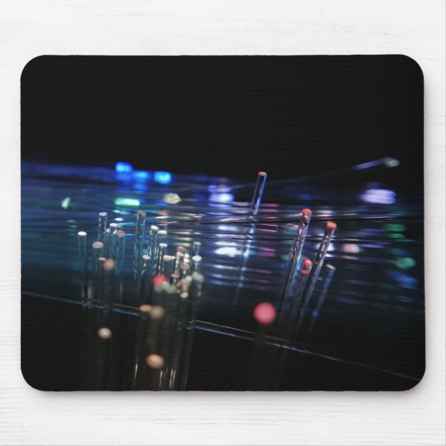 Dynamic fiber optic cables bottle lights mouse pad (Front)