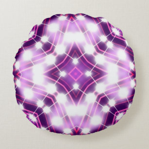 Dynamic Floodlights Background Texture Round Cushion