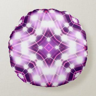 Dynamic Floodlights Background Texture Round Cushion