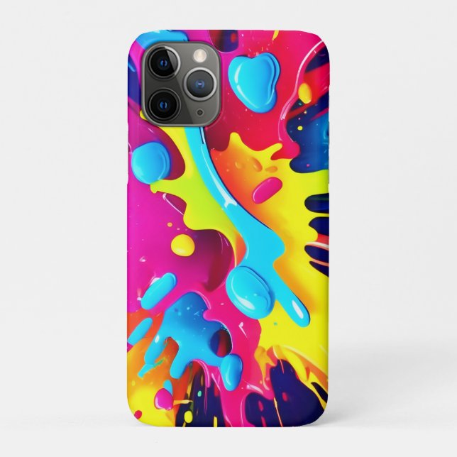 Dynamic Fluorescent Paint Streaks Case-Mate iPhone Case (Back)