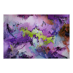 "Dynamic Fragments" Contemporary Abstract Art Poster