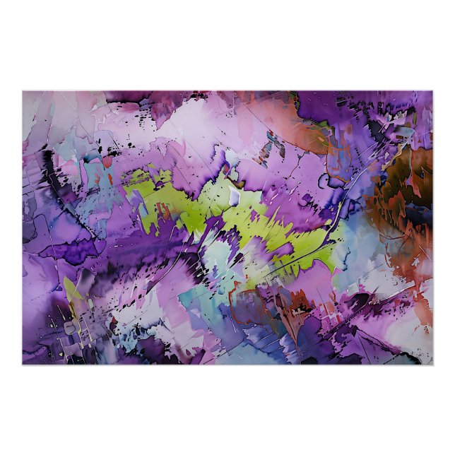 "Dynamic Fragments" Contemporary Abstract Art Poster (Front)