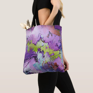 "Dynamic Fragments" Contemporary Abstract Art Tote Bag