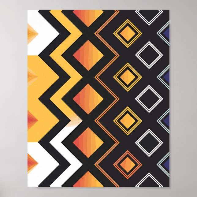 Dynamic Geometric Fusion Pattern Poster (Front)