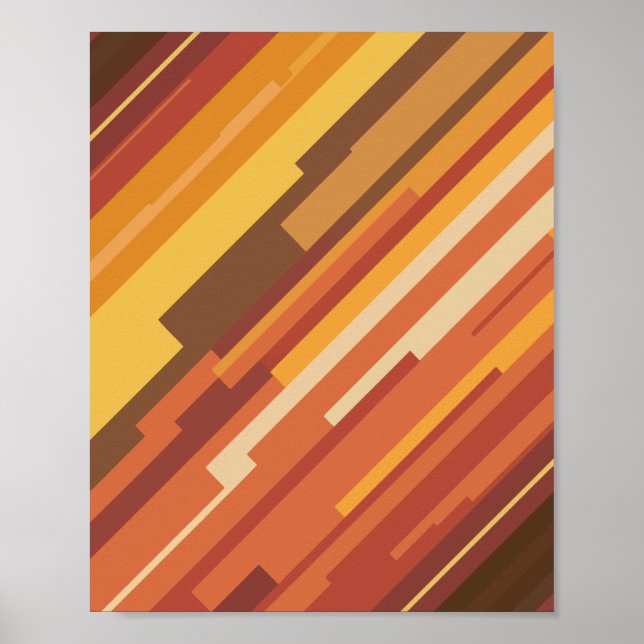 Dynamic Geometric Stripes Poster (Front)