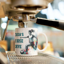 Dynamic girl soccer player action motivational