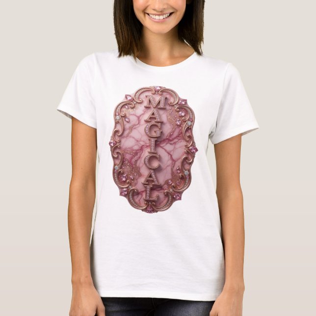 Dynamic Gold MAGICAL 3D Text Art T-Shirt (Front)