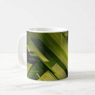 Dynamic Green Abstract Background Coffee Mug