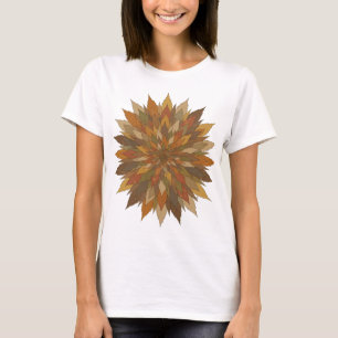 Dynamic Grey AUTUMN LEAVES Text Design T-Shirt