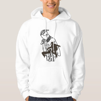 Dynamic hip-hop performer hoodie