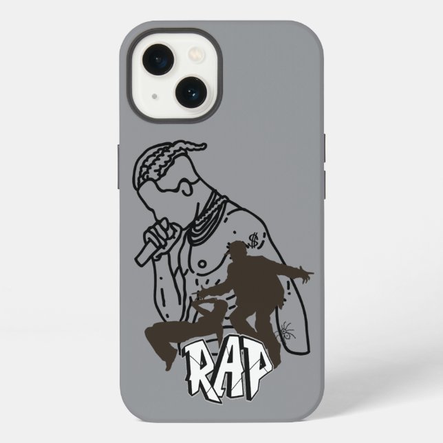 Dynamic hip-hop performer iPhone case (Back)