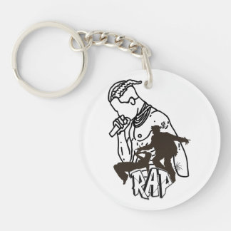 Dynamic hip-hop performer key ring