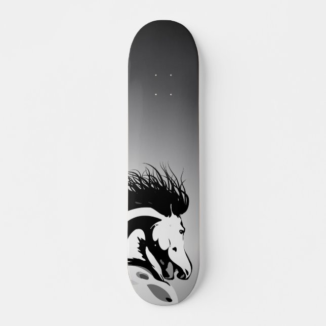 dynamic horse illustration skateboard (Front)