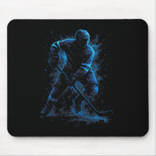 Dynamic Ice Hockey Player - Sports Winter Skate Mouse Pad