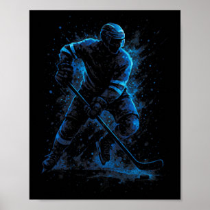 Dynamic Ice Hockey Player - Sports Winter Skate Poster