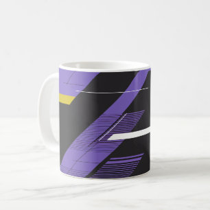 Dynamic Lines and Contrasting Colours Coffee Mug