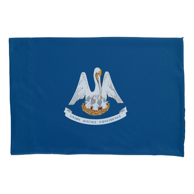 Dynamic Louisiana State Flag Graphic on a Pillowcase (Front)