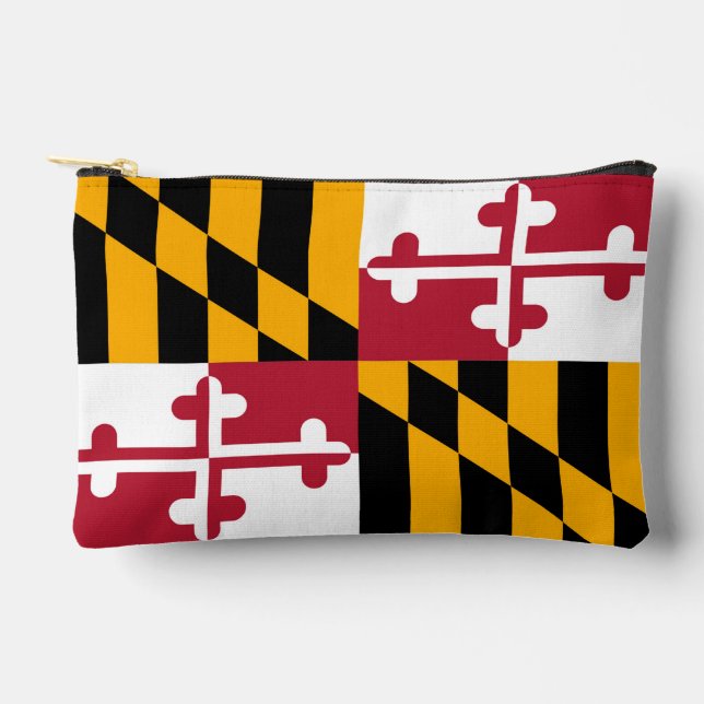 Dynamic Maryland State Flag Graphic on a Accessory Pouch (Front)