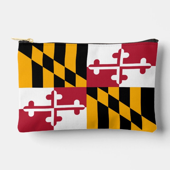 Dynamic Maryland State Flag Graphic on a Accessory Pouch (Front)
