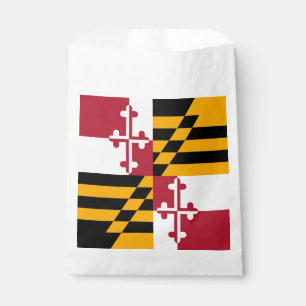 Dynamic Maryland State Flag Graphic on a Favour Bag