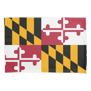 Dynamic Maryland State Flag Graphic on a Pillowcase