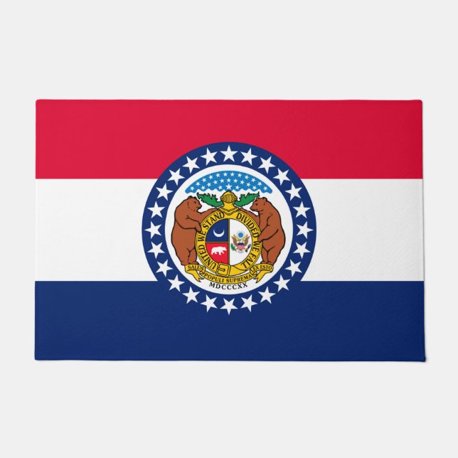 Dynamic Missouri State Flag Graphic on a Doormat (Front)