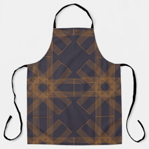 Dynamic, modern, cool, abstract line pattern art apron