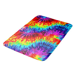 DYNAMIC MODERN DESIGN TIE-DYE  BATH MAT